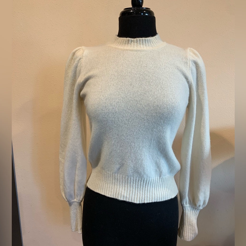 SEA NEW YORK WOOL SWEATER XXS Elegant Cream MOCKNECK